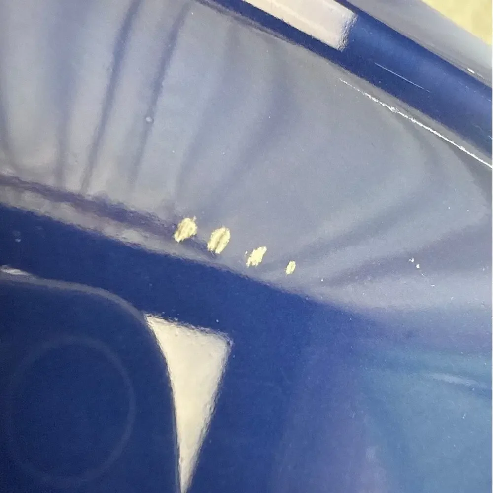 Crate & Barrel Portugal Stoneware Cobalt Blue Casserole Baking Dish With Handles